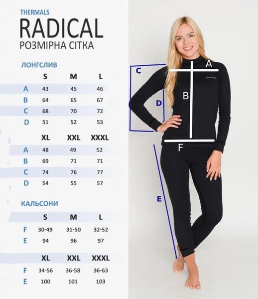 Термобілизна жіноча Radical EDGE чорна 2044831034 фото
