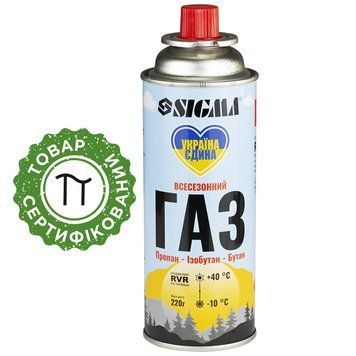 Балон газовий всесезонний 220 г RVR Корея SIGMA 2901751 фото